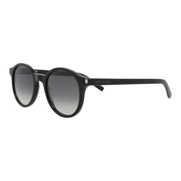 Saint Laurent Unisex Round/Oval Black Black Grey Fashion Designer Eyewear - Picture 1 of 4